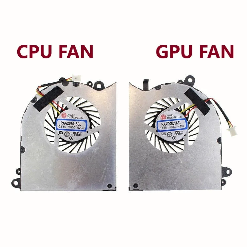 Original For MSI GS60  CPU and GPU Fan AAVID THERMALLOY PAAD06015SL  3-Pin