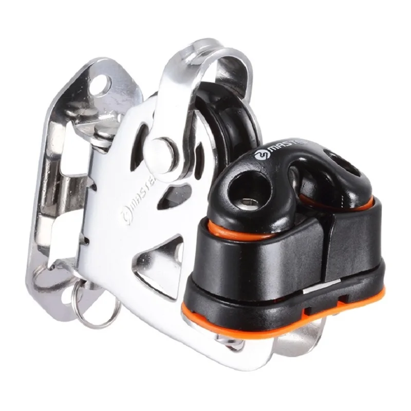 

Sailboat Dinghy 29mm 1 1/8 Inch Deluxe Swivel-Exit Fairlead Cleat, Becket Block Small Boat Block Master SPB-2920F