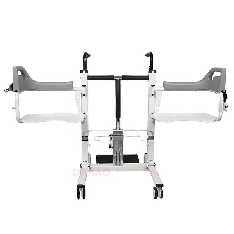 Portable Multi Function Transit Lift Wheelchair Hydraulic Disabled Medic Bathroom Transfer Patient Chair with Commode