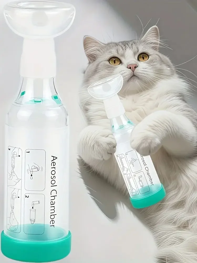 Katzen- und Hunde-Inhalator, Geeignet für die Meisten Haustiere, Ausgestattet mit (S) und (M) Gesichtsmasken, Ideal für Atemwegspflege zu Hause – Detail 6