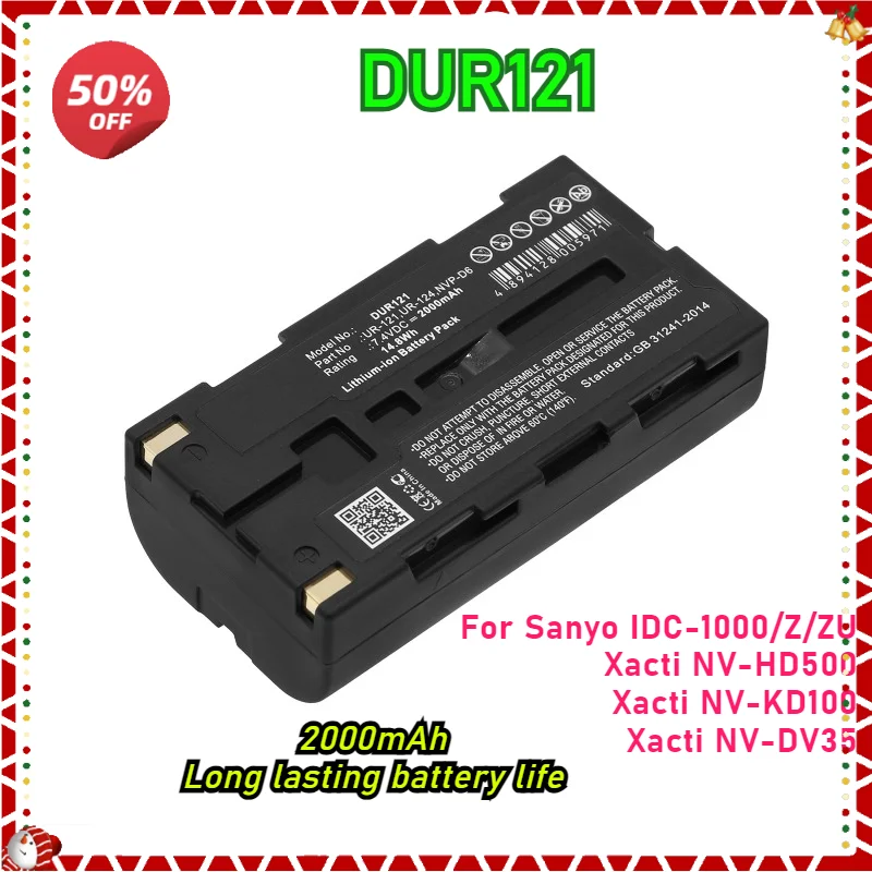 

UR121UR UR-121UR Digital Batteries for Sanyo IDC-1000/Z/ZU NV-DV35 Camera Battery UR-121UR-124