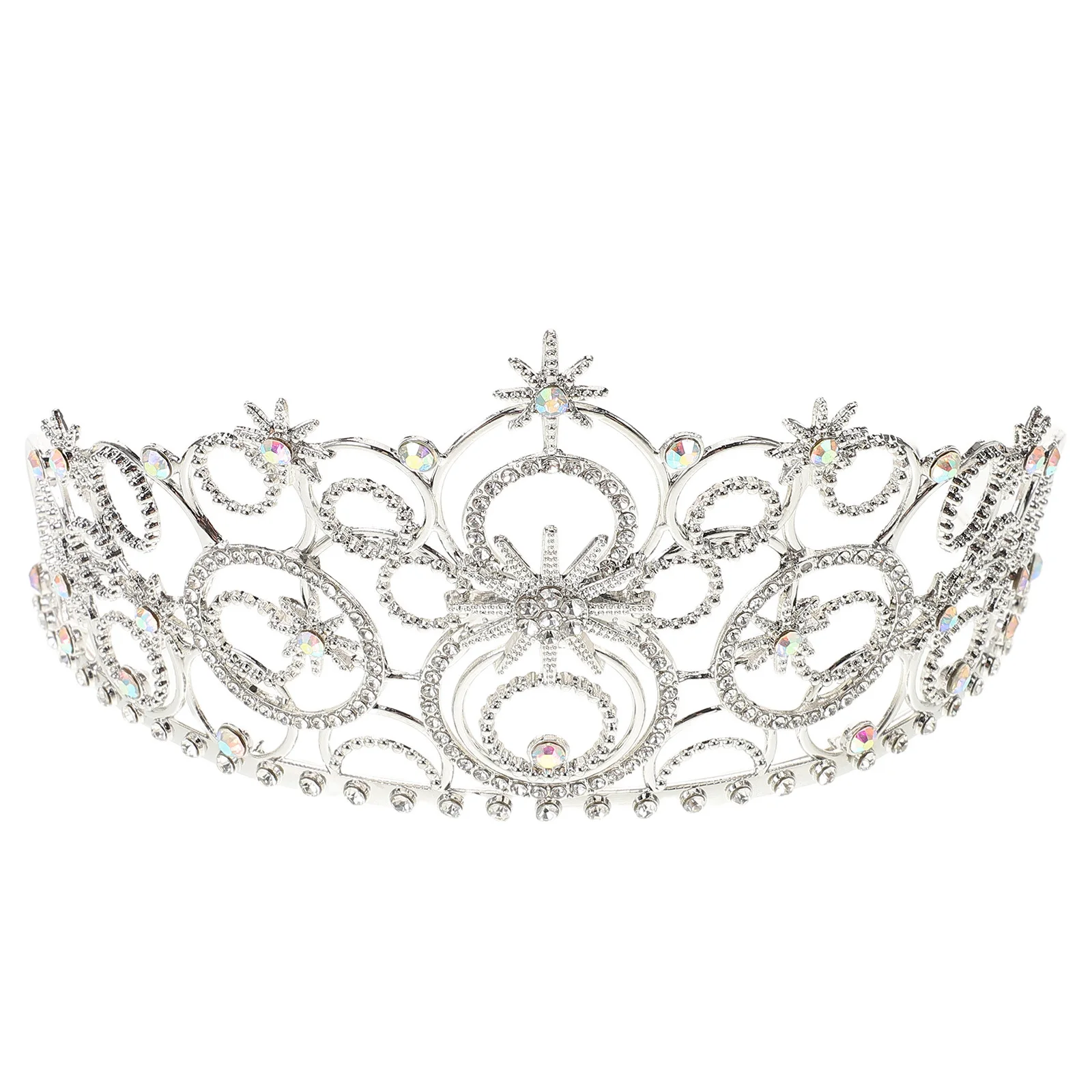 

Wedding Crown For Bride: Unique Bubble Design Lightweight Rhinestone Headwear Bridal Hair Accessories Wedding Hair Crown