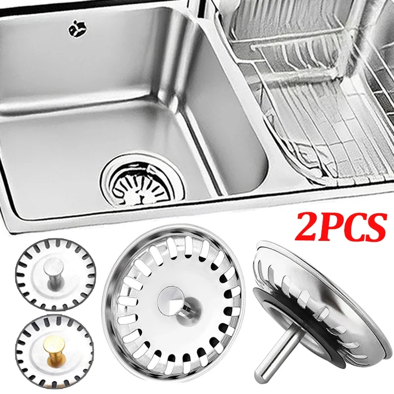 Stainless Steel Sink Filter Pool Bathtub Hair Catcher Stopper Kitchen Bathroom Drains Waste Plug Strainer Kitchen Accessories