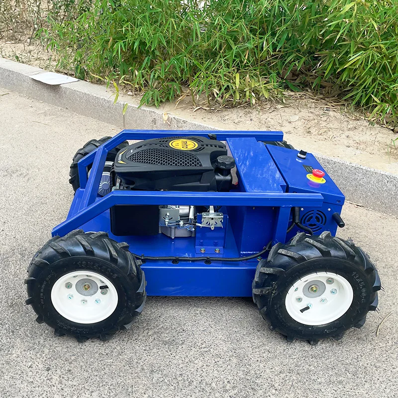 Customized  Hot Selling Robotic Lawn Mower Petrol Powered Mower Model 500 Wheel Remote Control Lawn Mower