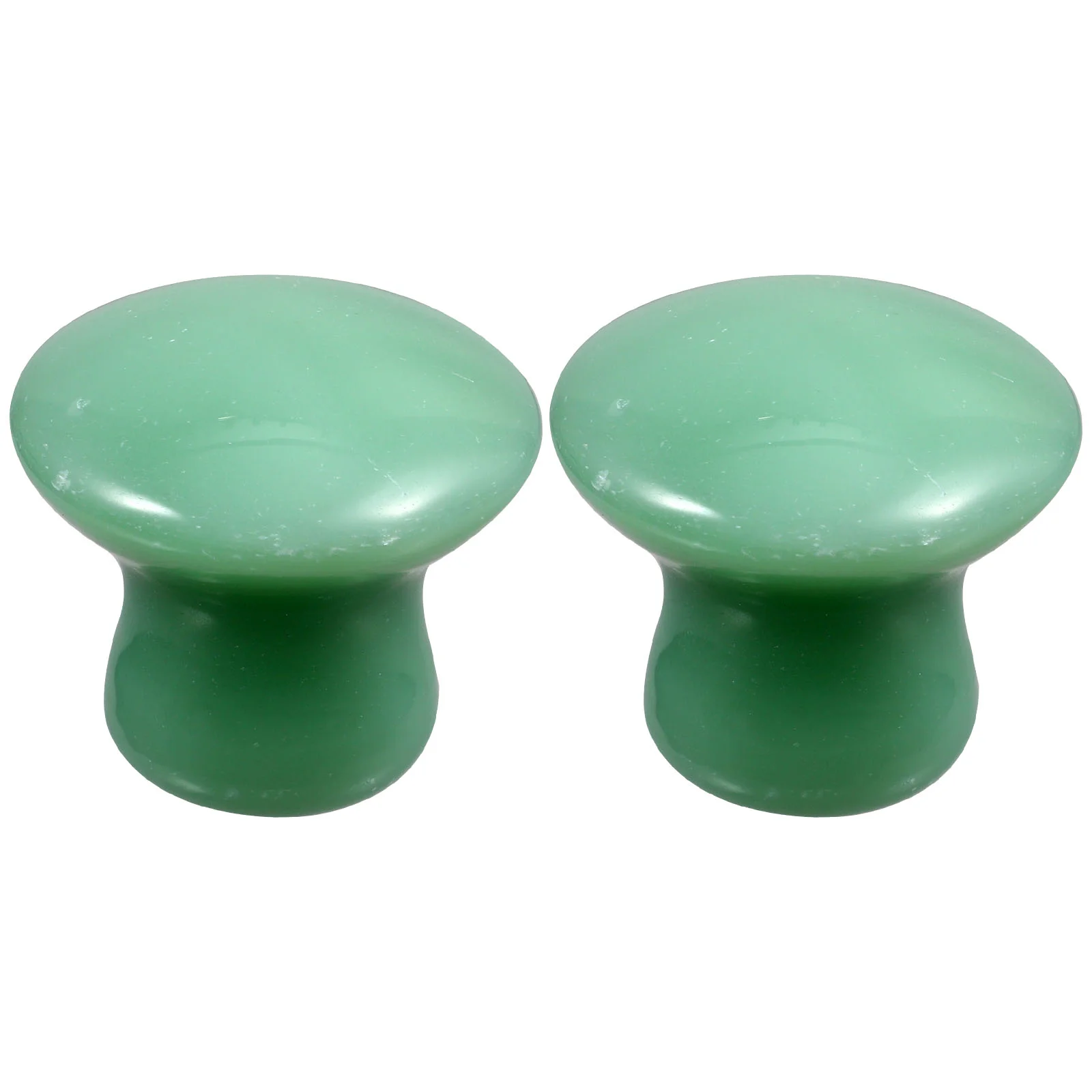 Masajeadores con forma de piedra para masaje con cabeza de seta, accesorios de masaje, espátula, rodillo de Jade Facial, 2 uds.