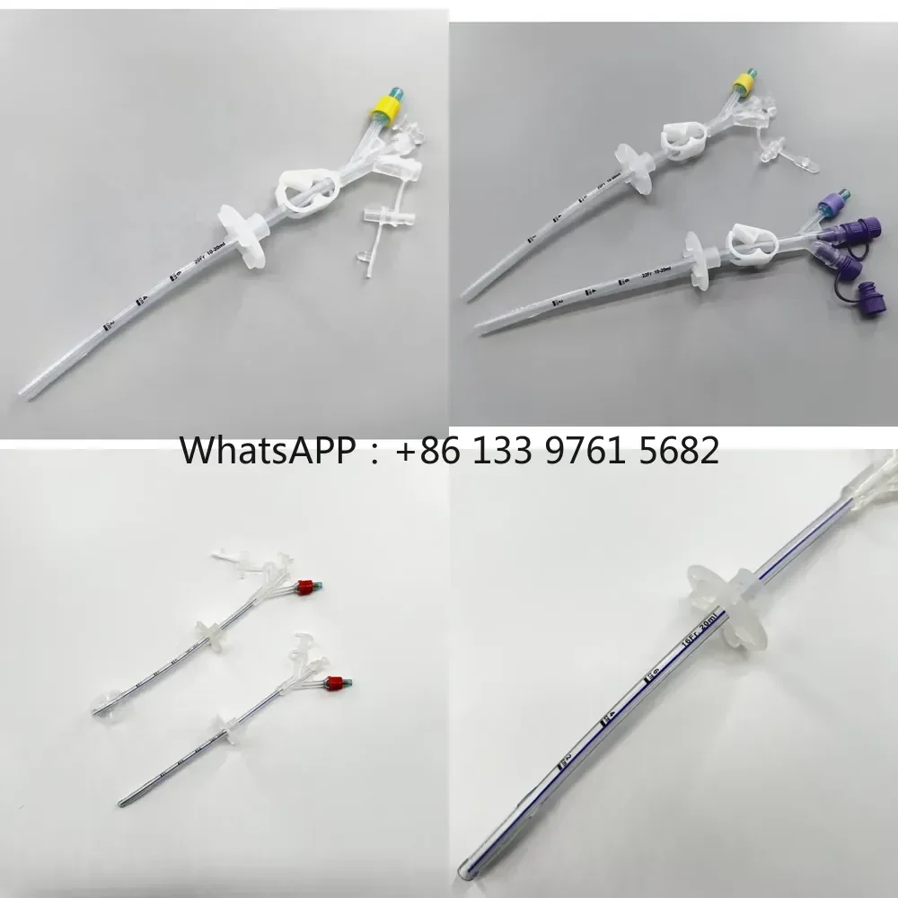 WSQ Silicone Gastrostomy Tube PEG Feeding Tube Gastrostomy Feeding Tube with Robert Clip 26FR
