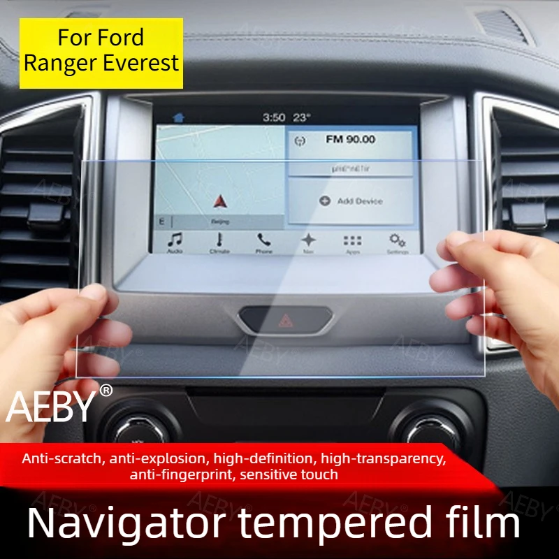 

For Ford Ranger Everest Tempered glass screen protector,9H hardness, anti-fingerprint, anti-glare,central control screen