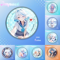 58mm Game Genshin Impact Furina de Fontaine Focalors Hydro Archon Cosplay COSTUME Badge Pin SPTE Tinplate Brooch Prop Xmas Gift