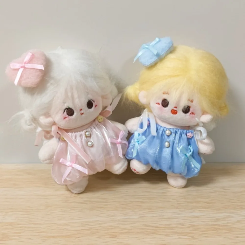 القوس فستان 10 سنتيمتر ملابس دمى القطن مع الجناح دعوى ملابس دمى الزي الحب مشبك شعر مضحك دمية فستان مجموعة 10 سنتيمتر دمية القطن