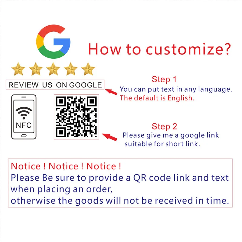 NFC Google Tap To Review Plaque to Boost Your Online Presence Business Review with QR Code Custom Acrylic Social Media Signs