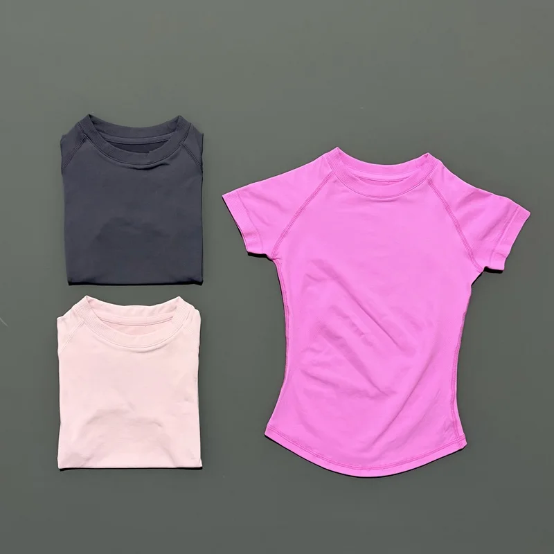 HISTELLO Sports Short Sleeve Top Seamless Yoga Leotard Clothing Women Gym T Shirts Workout Running Shirts Fitness Sports Vest