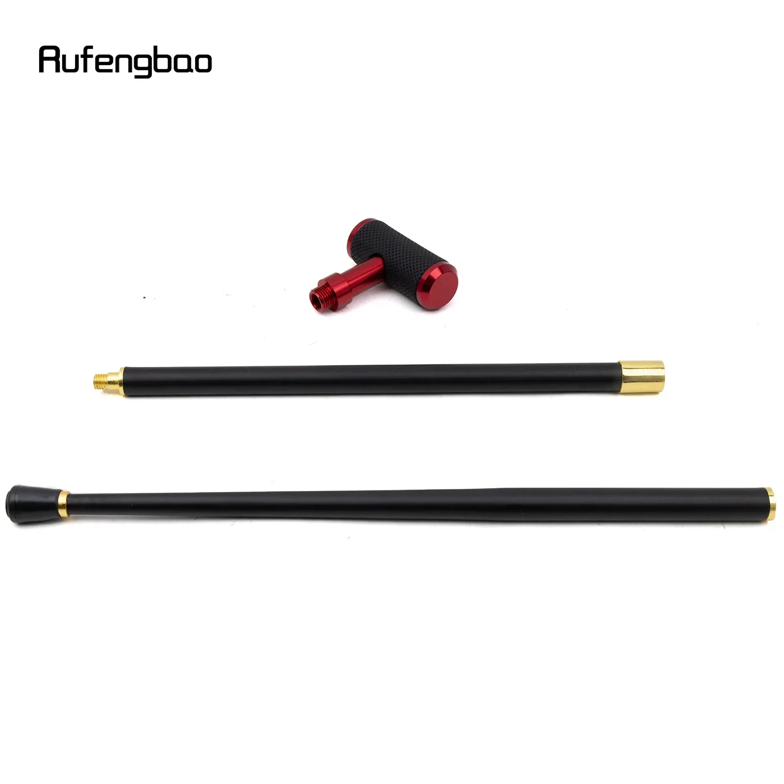 Red Leather Cylinder Silver Walking Cane Fashion Decorative Stick Cosplay, Steampunk & Everyday Use 94cm  Performance Stage Cane