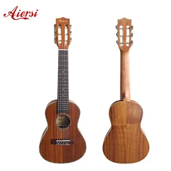 Aiersi-Acoustic Guitar with 6 Strings, Professional Ukulele, Small, Travel, Classical Guitar Kit, 28 Inch, Koa Wood