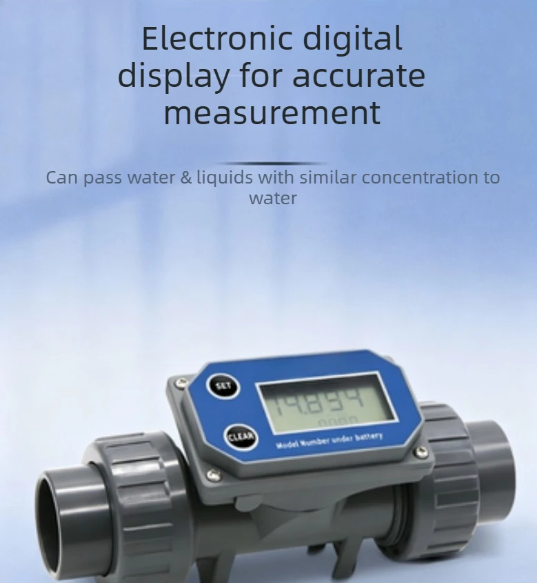 

DN15-DN80 цифровой турбинный расходомер электронный ЖК-дисплей расходомер ПВХ труба жидкая вода для фермы садовые ирригационные инструменты