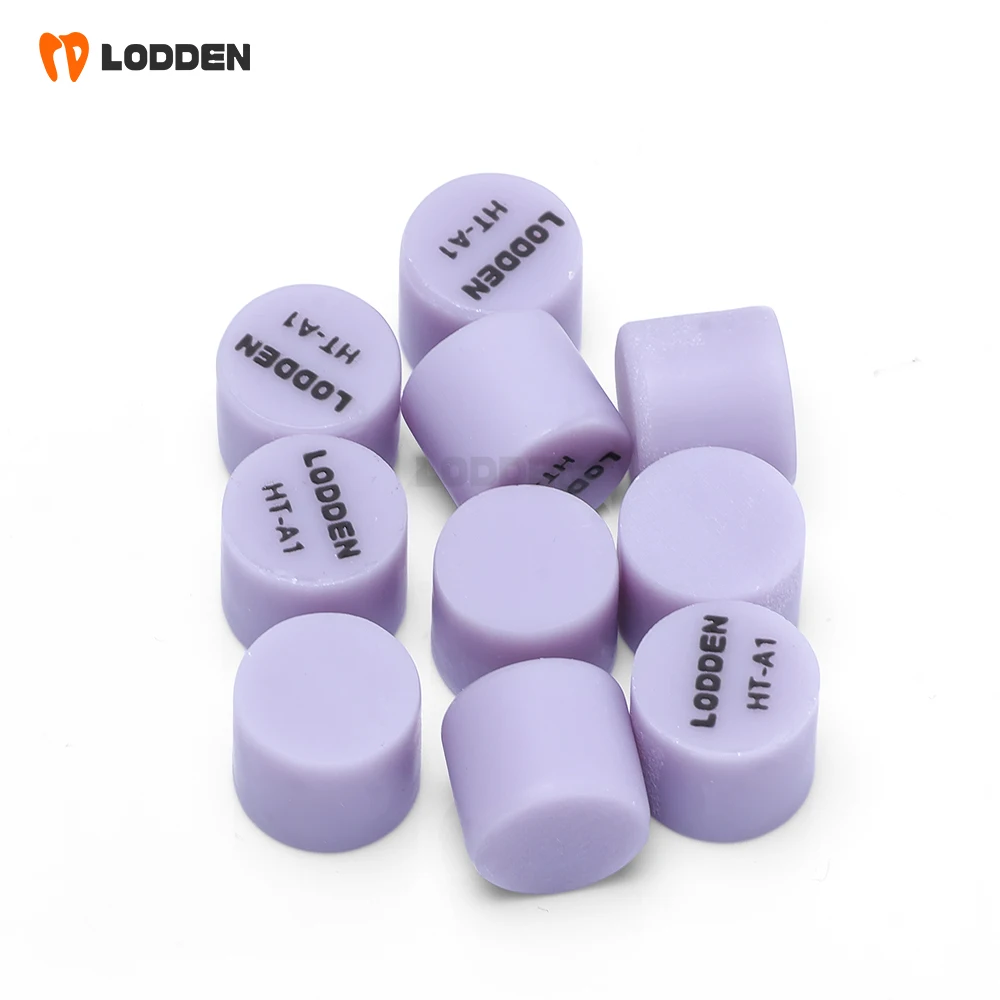 

10 шт. Lodden Dental дисиликат лития фиолетовый пресс стекло керамические слитки блоки прессование для ультратонкого шпона MO/HT/LT