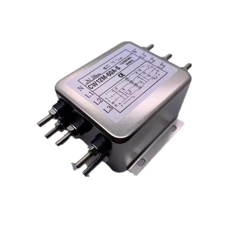 

Power filter CW12B-30A-S CW12B-40A-S 50A 60A 10A 20A 3-phase 3-wire connector 380V Inverter EMI servo