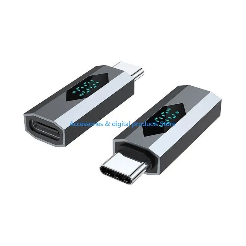77JD OTG Adapters For Cellphone LED Display Type C Male To Type C Female Converter