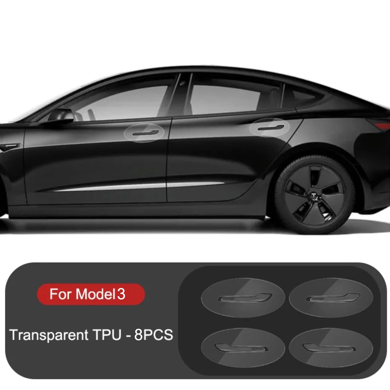 For Tesla Model 3 Model Y 2017-2025 Door Handle Paint Protective Film Anti-scratch TPU Film Car Clothing Precut Invisible PPF