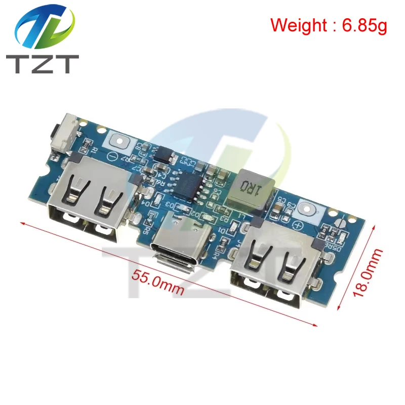 Micro/Type-C USB 5V 2.4A Dual USB 18650 Boost Battery Charger Board Mobile Power Bank Accessories For Phone DIY image 2
