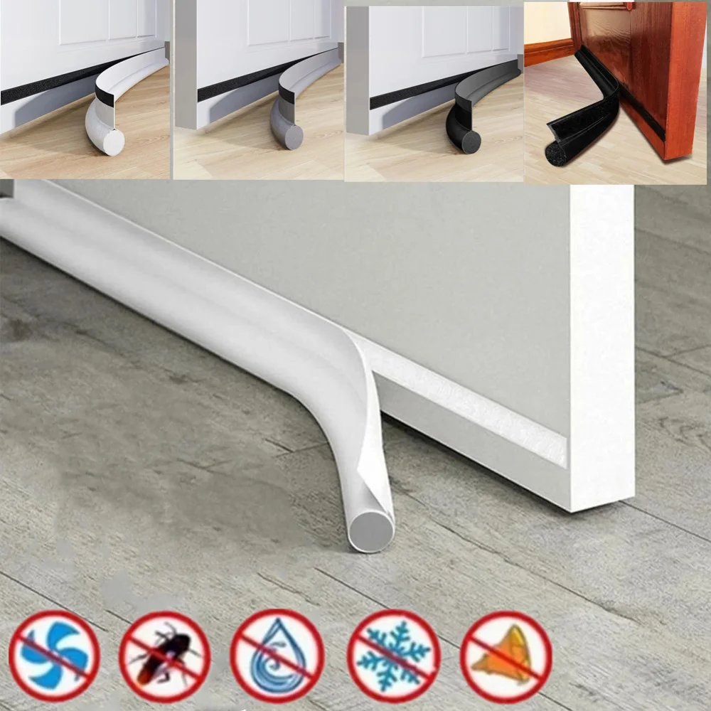 New Under Door Seal Draft Stopper Weather Stripping Seal Acustic Foam Under Door Draft Blocker Acoustic Insulation Door Strip