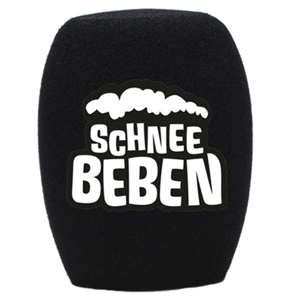 Customize Logo for Flocked Mic Foam Windscreen windshields Handheld Interview Microphones Flocking Foam Covers