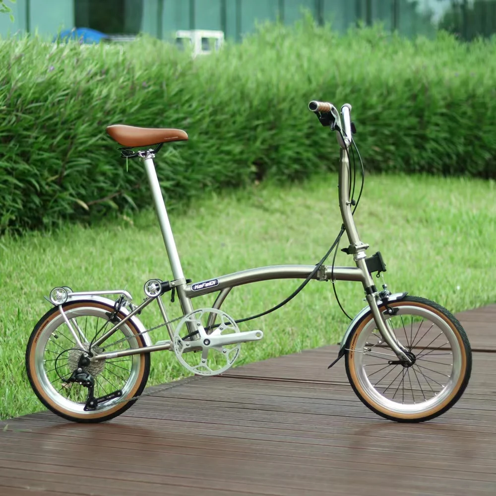 

KaFeiDi портативный складной велосипед 16-дюймовый 9-скоростной 3-кратный хромированно-молибденовый велосипед со стальной рамой городской велосипед для взрослых женский мужской велосипед