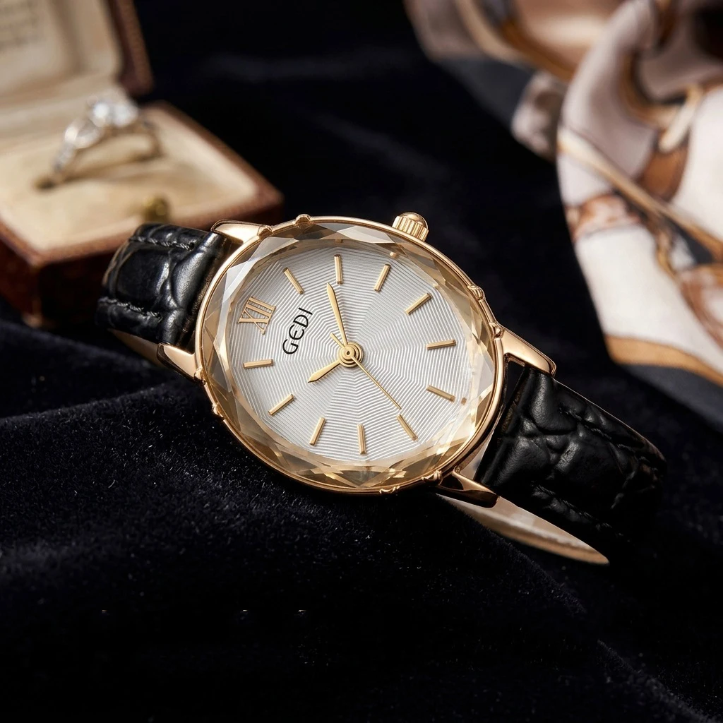 Women's Watches Fashion Luxury Oval Pigeon Egg Dial Leather Strap Waterproof Quartz Watch Ladies' Gift Watches Clocks