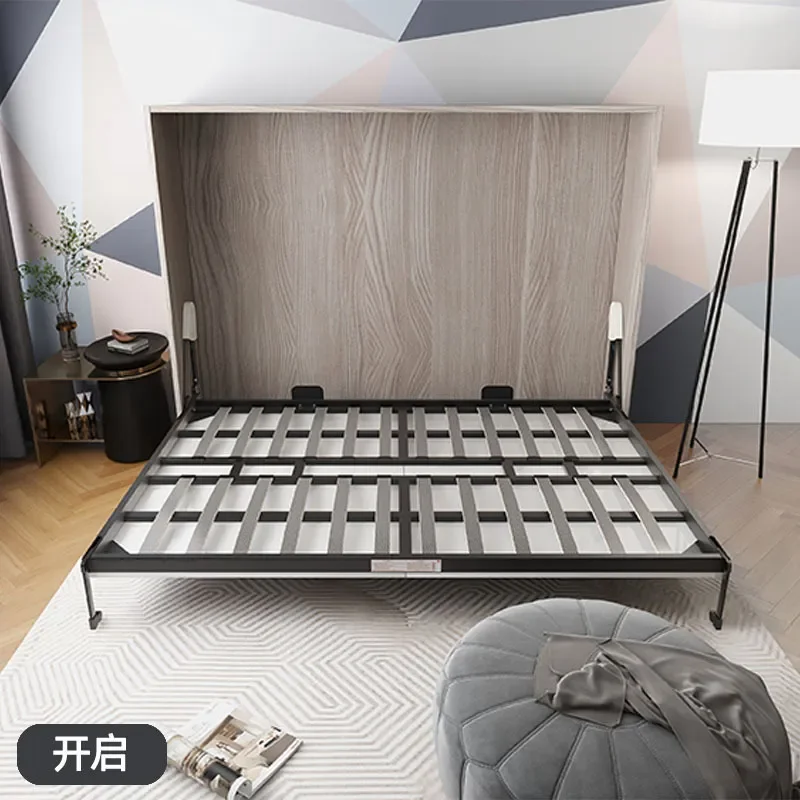 Four Keel Invisible Bed Wardrobe Integrated Automatic Foot Forward Rollover Folding Bed Frame Multi Functional Bedroom
