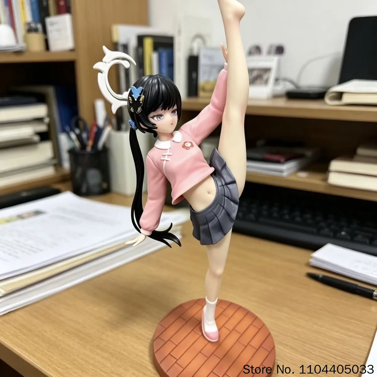 In Stock Himari Blue Archive Figure - Data Stream Effect Blue School Uniform Lift Your Leg Sexy Movable Pvc Collectible Toy Gift view 4