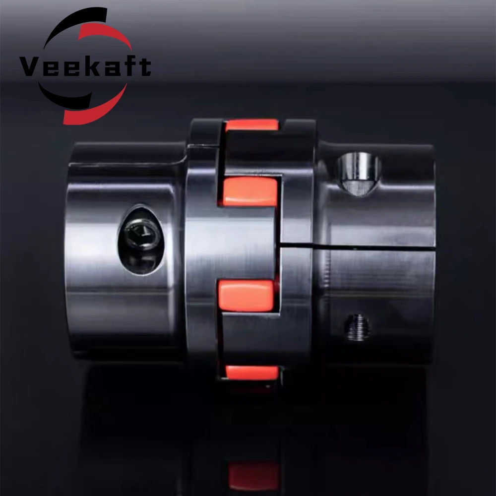 Veekaft Clamp Type XL2 D54L78 12/14/15/16/20/22/25/28mm CNC Motor Ballscrew Jaw Spider Plum Steel Shaft Coupler Flexible Couplin