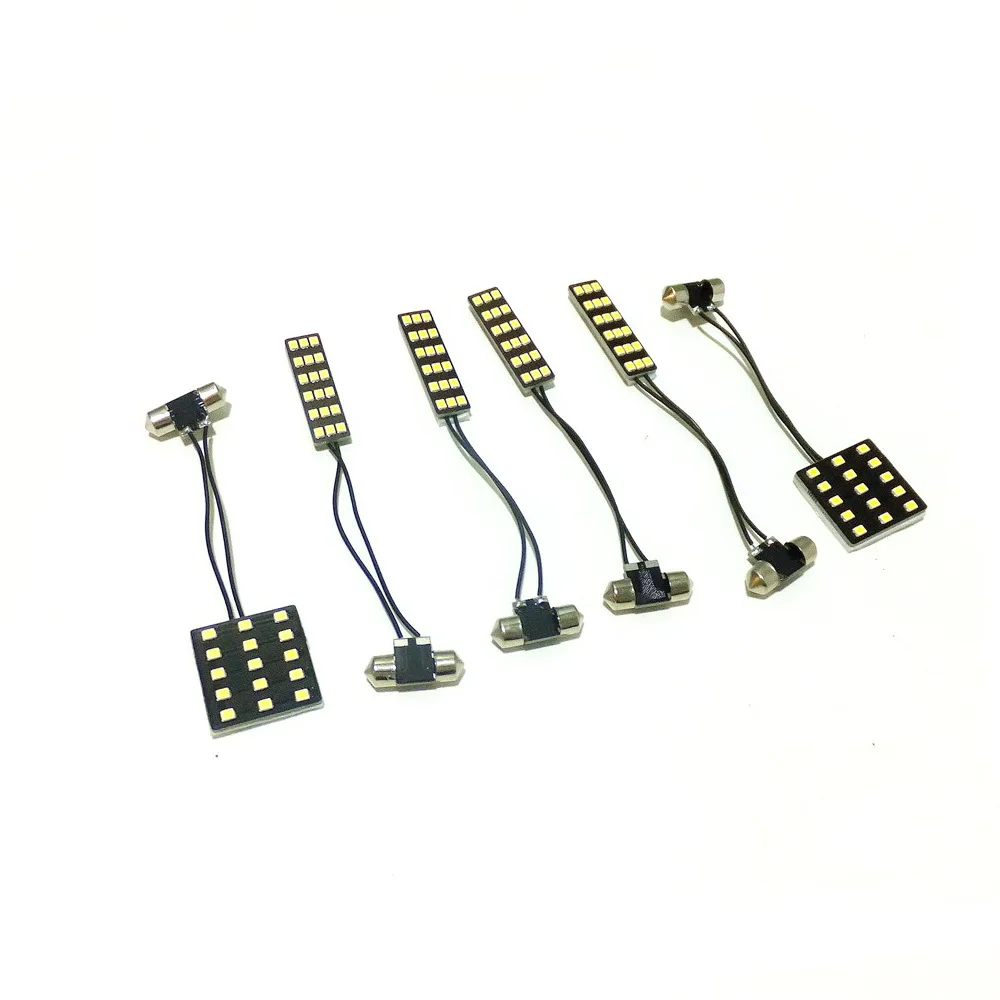 

Внутренние лампы для чтения автомобиля July King, совместимые для Nissan Serena C25 2006-2011, 6 шт., 6000K светодиодный внутренний купольный светильник для карт