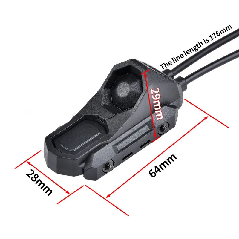 Tactical Airsoft AXON Dual Function Pressure Remote Button Switch 20mm Rail MLOK KEYMOD SF M300 M600 torcia Laser da caccia