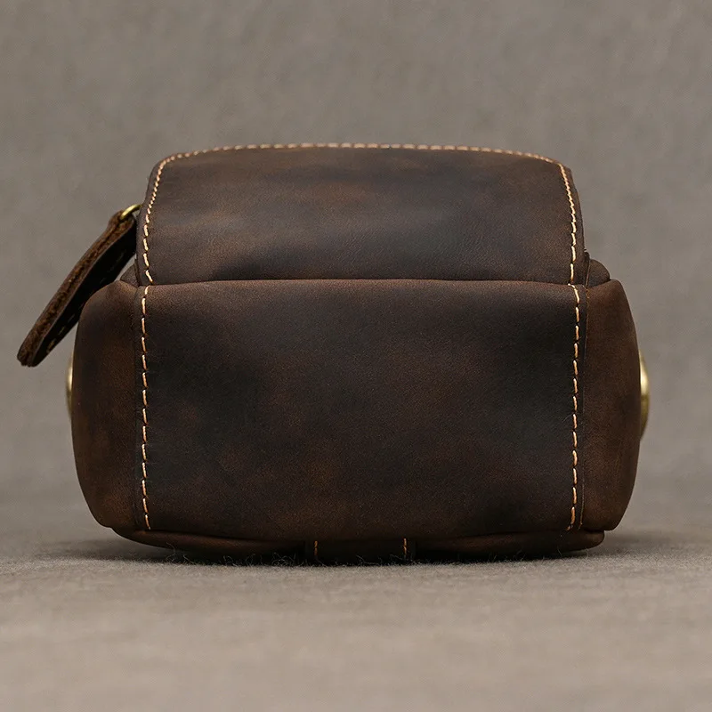 Men's Retro leather Bag, New Shoulder Bag, Crossbody Bag, High-Quality Men's Waist Bag Trend