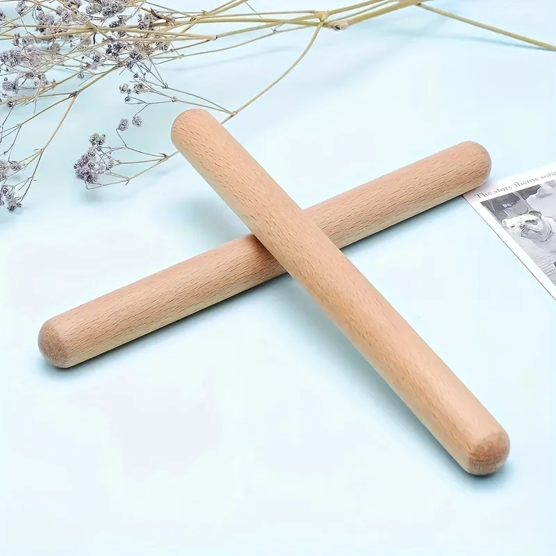 Educational Wooden Drumsticks - Beginner Classical Music Rhythm Sticks - Perfect Percussion Gifts for Boys and Girls