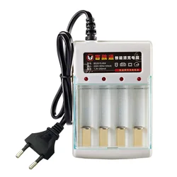 AA  AAA Battery Fast Charger 220V Ni-Cd 4 Slots Rechargeable Smart Charger US / EU Plug for 1.2V Battery Charging With Cover