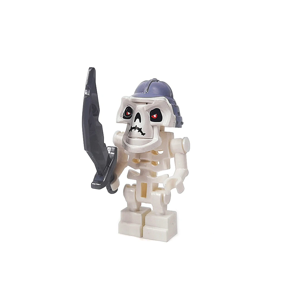 MOC Halloween Skeleton Armee Mini Puppe Bausteine DIY Zusammengebaute Bausteine Charakter Puppe Skelett Pferd Ornamente Spielzeug