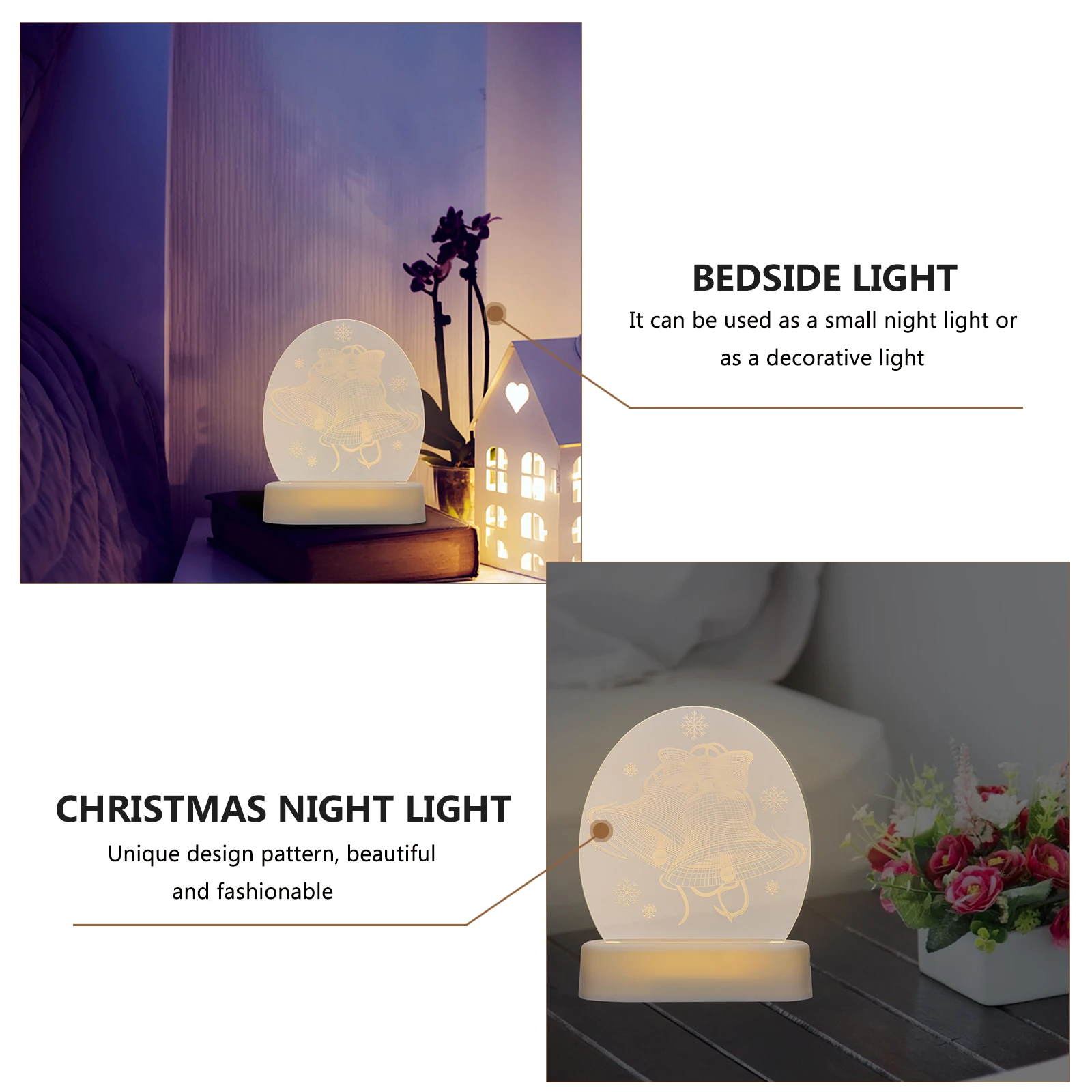 

Christmas Night Light LED USB Charging Operated Tabletop Photosynthetic Plate Decoration Quality Material Christmas