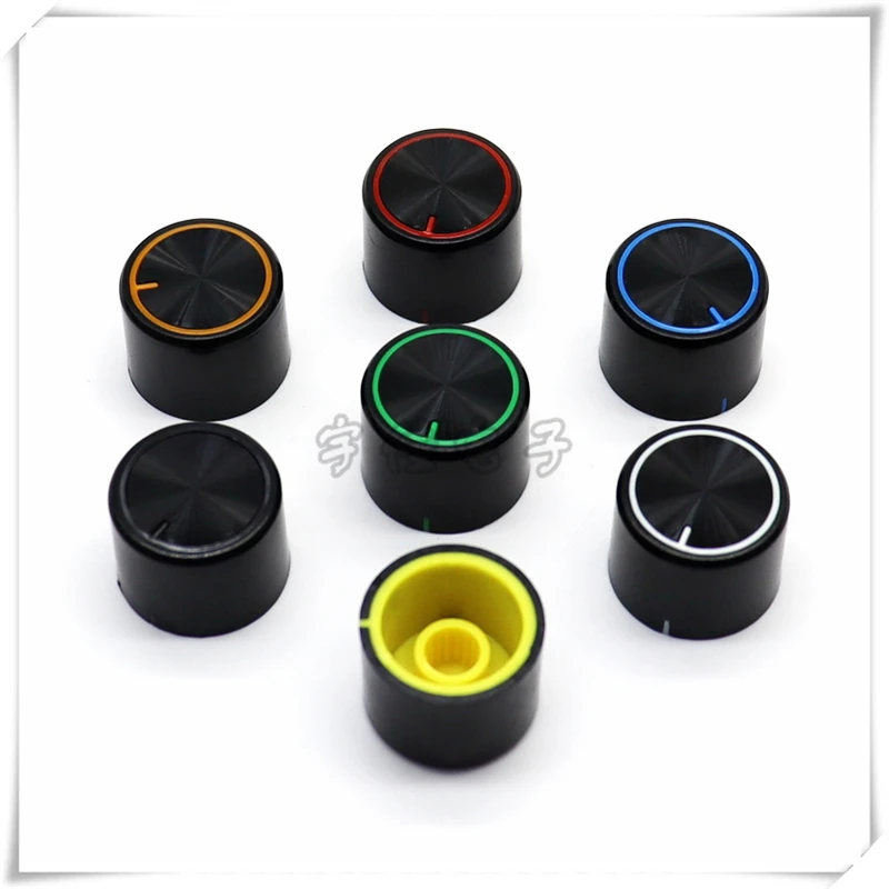 5PCS Potentiometer Knob Cap Desk Lamp Instrument Panel Knob Flower Handle Knob Cap Audio Amplifier Volume Accessories