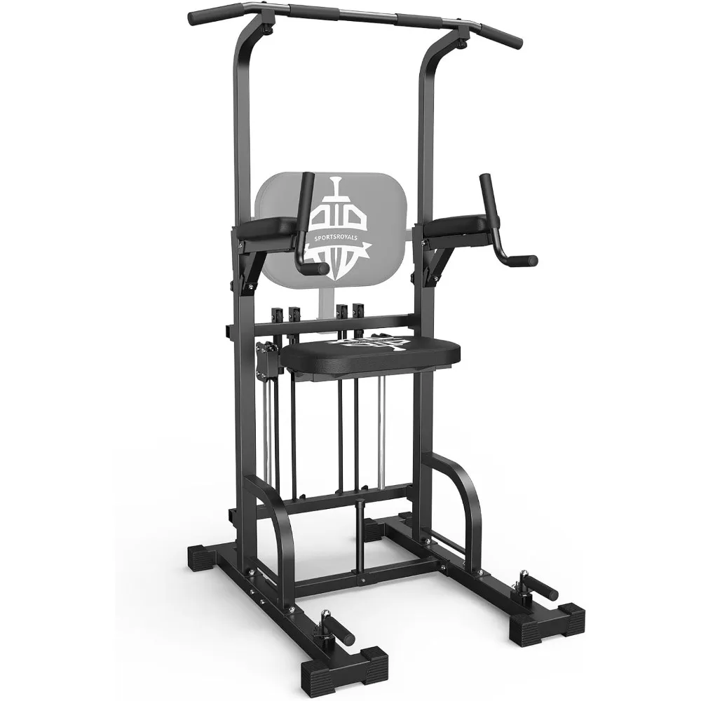 Pull Up Bar Dip Station Power Tower Assistive Trainer Multi-Function Home Gym Strength Training Fitness Equipment 450LBS