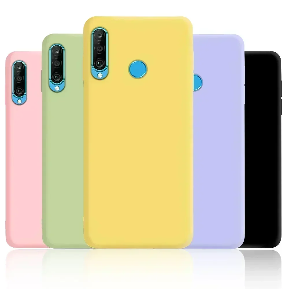 Per Huawei P30 Lite Custodia Candy Custodia morbida in silicone TPU Cover posteriore per Huawei P30 Lite Custodie per telefoni per Huawei Nova 4E Fundas Coque