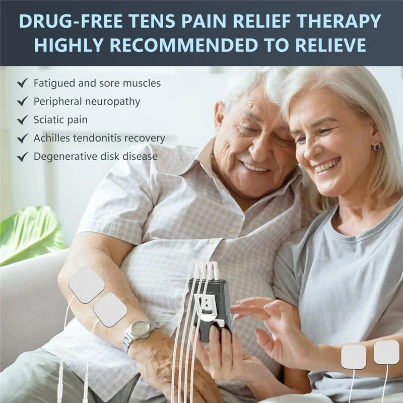 A01V-48 Modes Electric Professional Muscle Stimulation Physiotherapy Massager For Full Body Relief With Tens Electrodes Pad