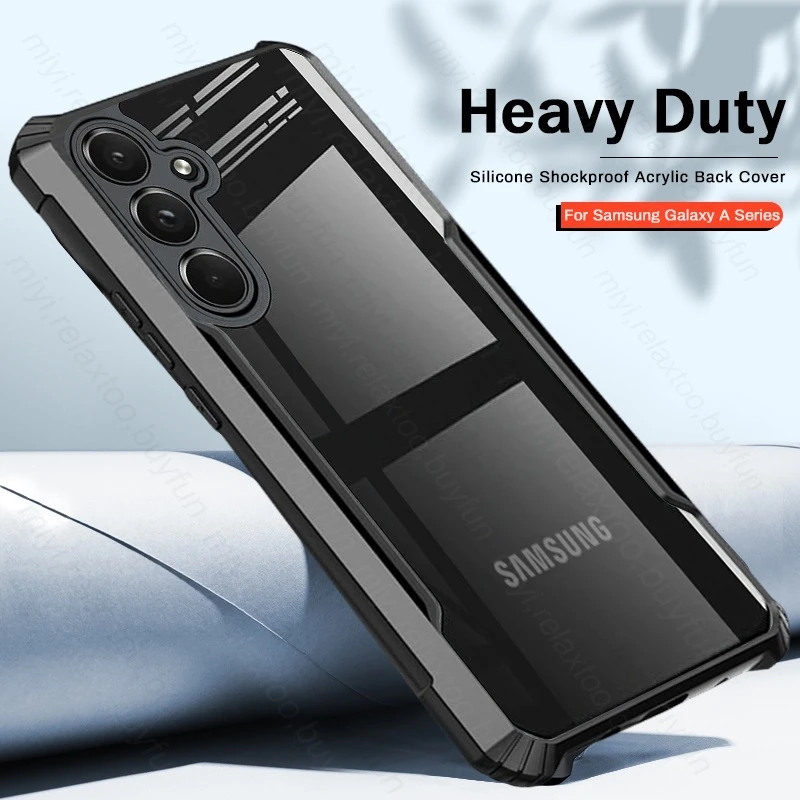 Shockproof Armor Case For Samsung A15 4G Clear Aricly Soft TPU Bumper Back Cover Capas SamsungA15 A 15 25 35 55 A25 A55 5G 2024