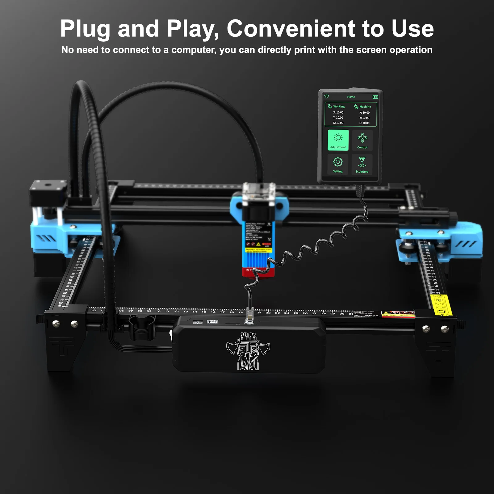 Imagem -05 - Twotrees-display Portátil Portátil para Gravador a Laser Controlador de Gravação Tts 3.5 Touch Screen Tts55 Pro Tts10 Pro Tts20 Pro Pro