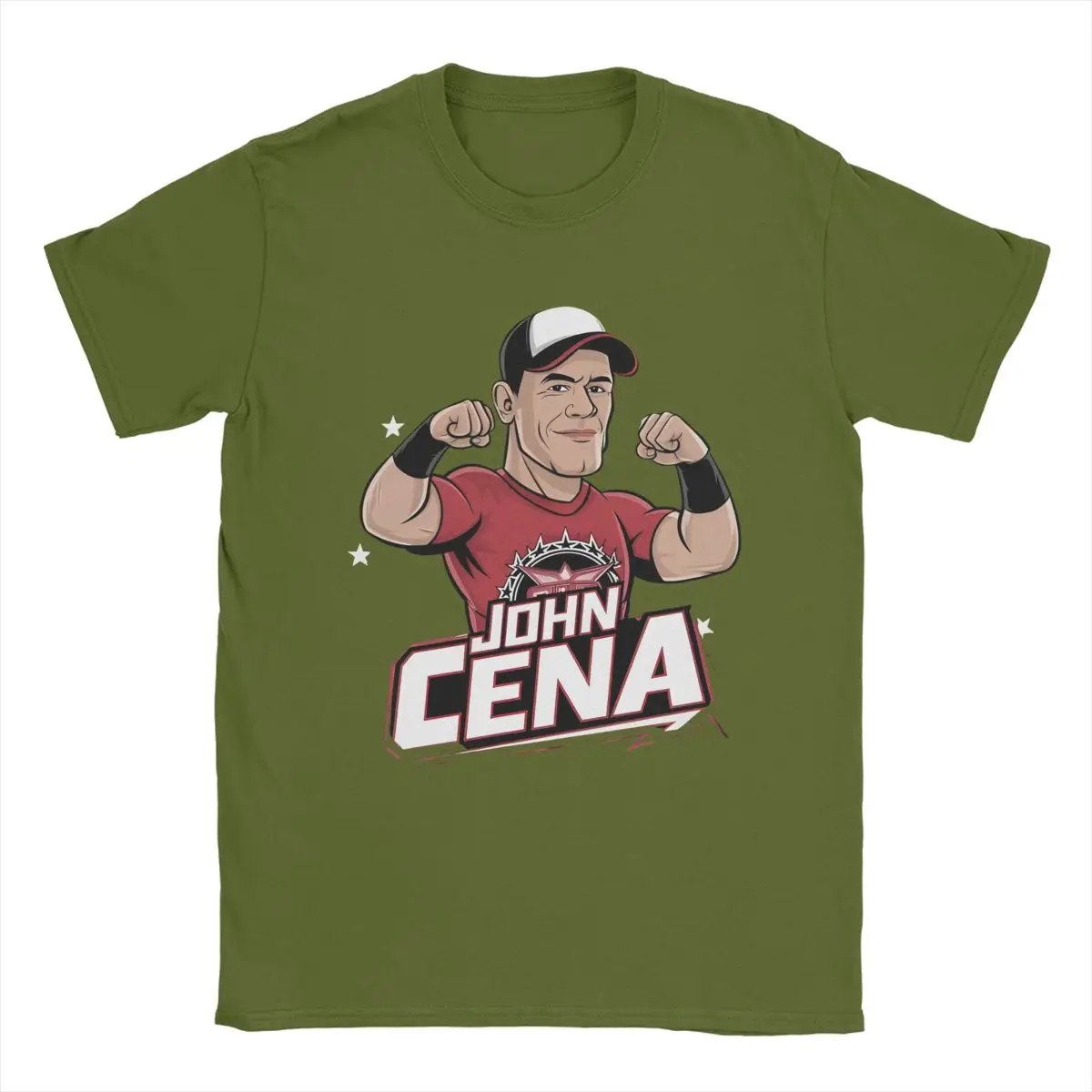 

Мужская футболка John-Cena для борьбы, забавные футболки из чистого хлопка, футболка с круглым вырезом и короткими рукавами, идея подарка, одежда
