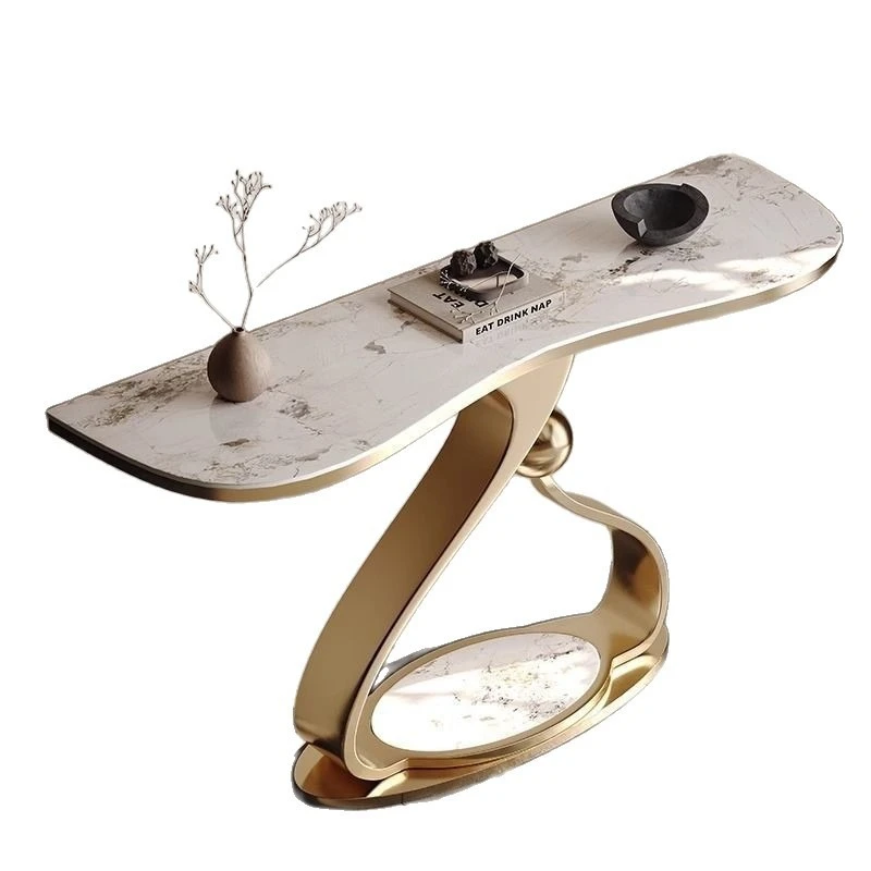 

Rock slab entrance table Light luxury modern simple entrance table Living room