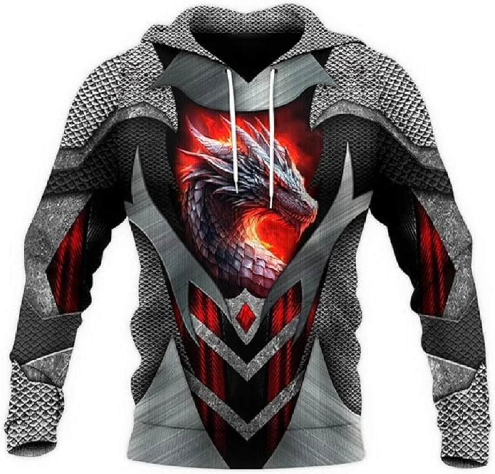 

Autumn Animal Hoodie For Men Dragon Print High-Quality Men's Pullover Fashion Top Street hoodie Designer Long Sleeved Sportswear