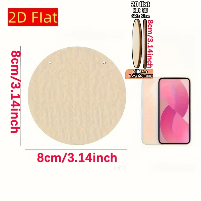 2D Flat, Funny Warning Sign Wooden Hanging Decor - 