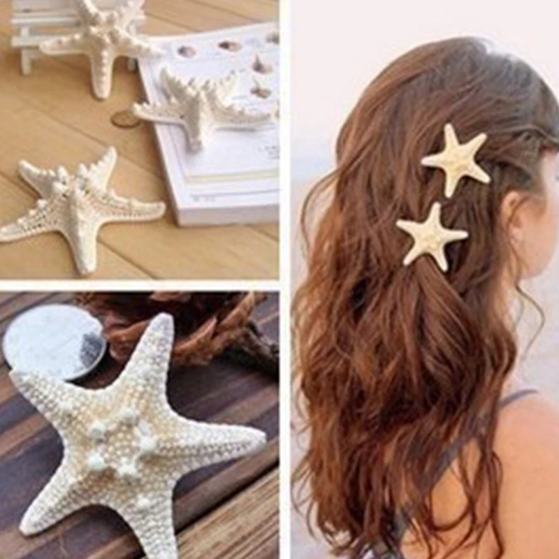 2PCS Cute Girl Headdress Starfish Hairpin Starfish Children's Hairpin, Random Size And Color