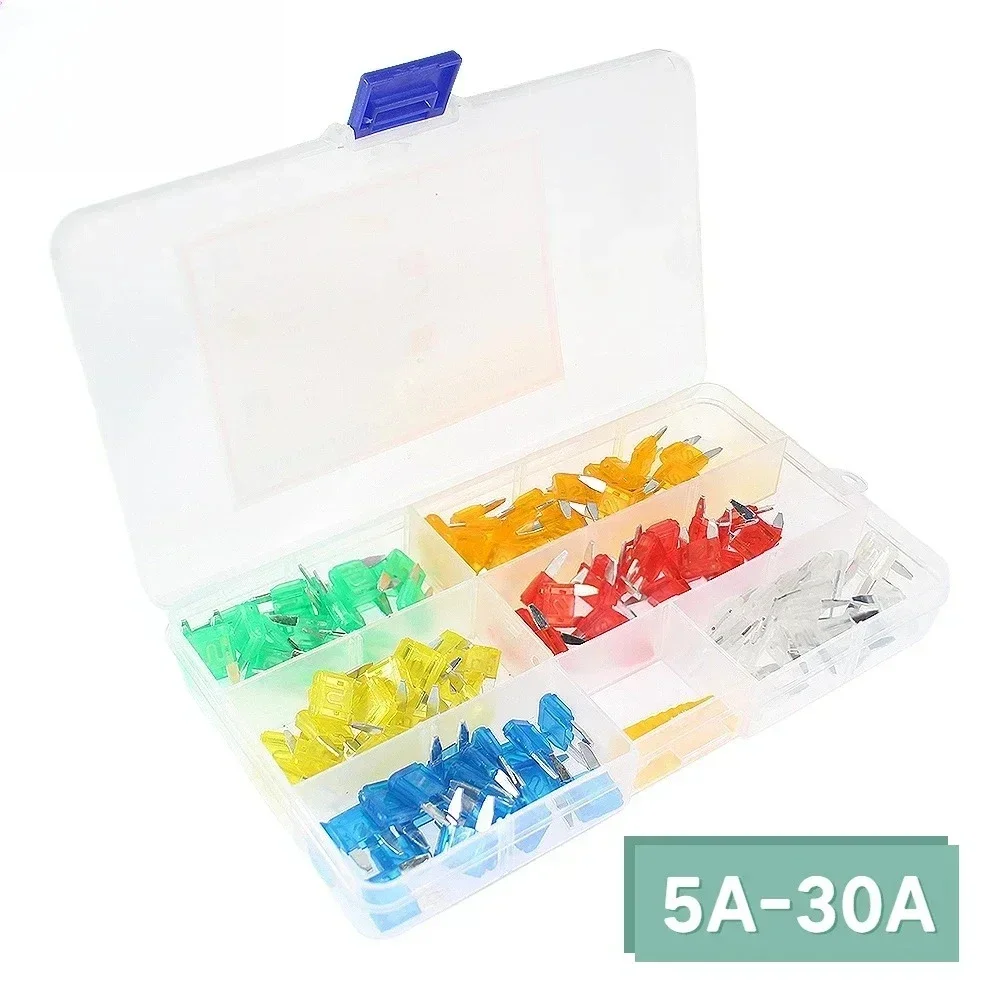 120PCS Car Blade Fuses Assortment Kit 10A-30A Automotive Replacement Fuses Low Profile Mini Blade Fuses For Car Boat Truck