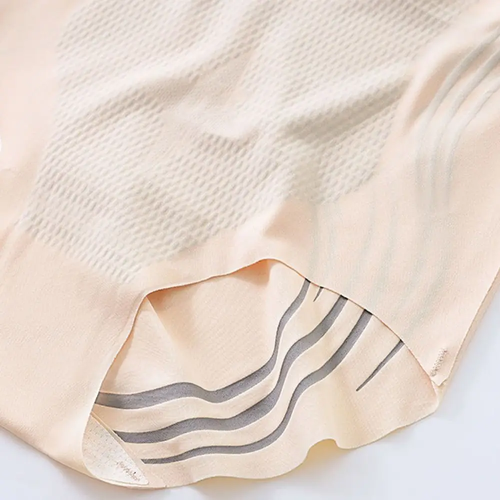 Slip da donna a vita media in seta di ghiaccio Intimo in cotone con cavallo Intimo modellante senza cuciture Lingerie per il controllo della pancia Mutandine dopo il parto Donna